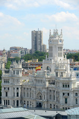 Obraz premium Palace of Communication (Palacio de Comunicaciones) in downtown Madrid, Spain.
