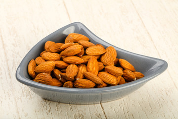 Almond in the bowl