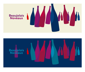 beaujolais nouveau concept abstract vector poster. vine idea illustration.