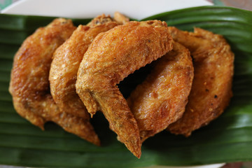fried chicken wing in thai style