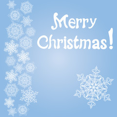 Obraz na płótnie Canvas Merry Christmas card and snowflake decoration
