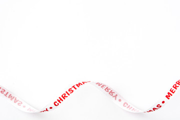 Fototapeta premium Christmas ribbon isolated on white background 