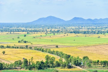 Vast Countryside Landscape in Northern Thailand