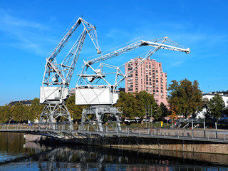 old port cranes turned into a monument - Strasbourg