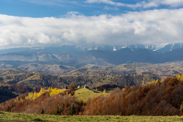 Autumn in Moeciu village, Transylvania, Romania