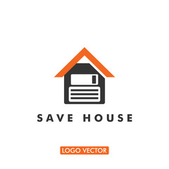 Save House Logo Vector Template Design