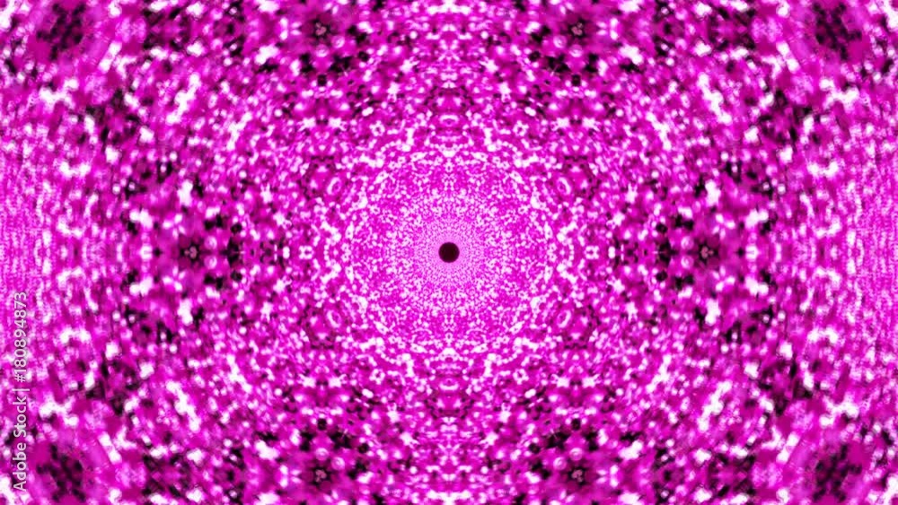 Poster abstract background with violete kaleidoscope. seamless loop
