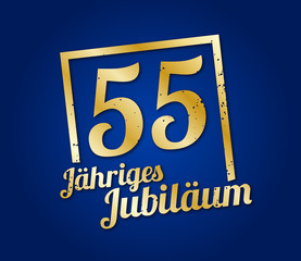 55 Jahre Jubiläum gold