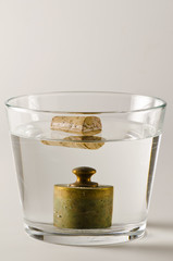 Physics. Heavy and light objects in water.