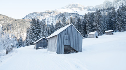 Fototapeta na wymiar snow covered winter landscape
