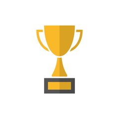 Gold trophy cup icon
