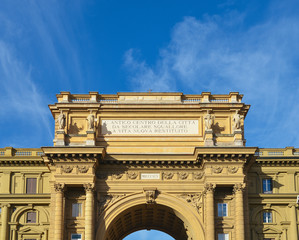 Fototapeta na wymiar Arch on Piazza della Repubblica, Florence