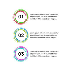 Infographic design elements, vector circle button with 1, 2, 3 numbers. Infograph icons.