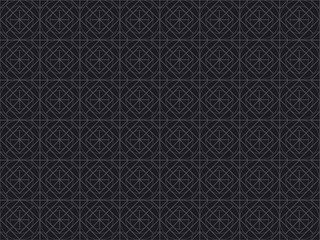 Black line geometry seamless pattern. Vector background. Elegant luxury style repeatable motif for wrapping paper, fabric, backdrop.