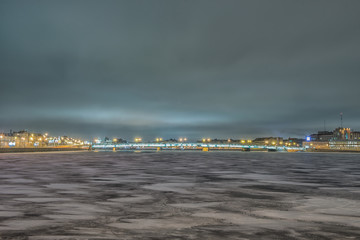 Beatiful view Neva river in Saint Petersburg, Russia