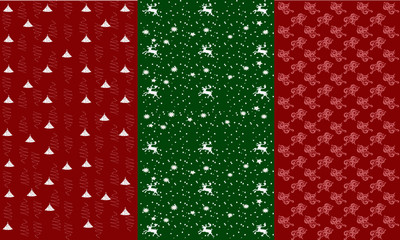  New Year patterns, set of 3 backgrounds