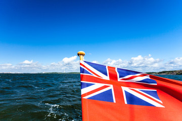 uk red ensign the british maritime flag flown from yacht