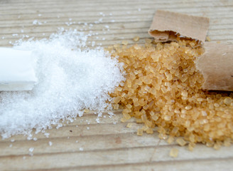 background of brown and white sugar