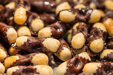 Chocolate covered nuts at Chocolate Exhibition, 