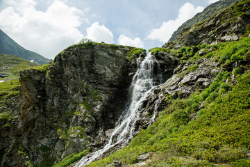 Beautiful mountain waterfall in the South