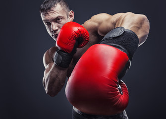 Red boxing gloves