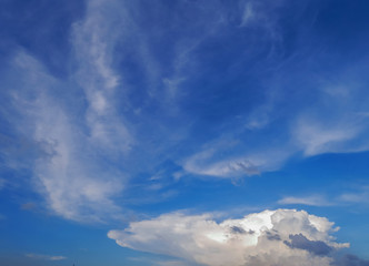 Blue sky and clouds The beauty of the world