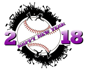 Happy new year 2018 and  baseball