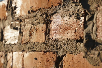 brick wall in a close up