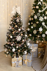 Christmas decoration and a fir-tree. It can be used as a background