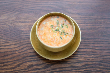 hot Tom yum soup in Cup
