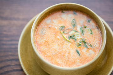 hot Tom yum soup in Cup