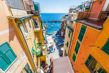 Fototapeta na wymiar Riomaggiore in Cinque Terre, Liguria, Italy.