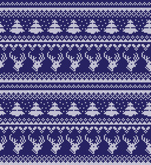 Winter festive Christmas knitted pattern woolen knitted