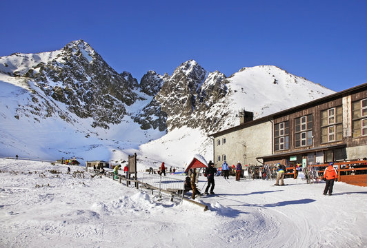 Ski station in Tatranska Lomnica. Slovakia