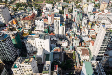 Aerial view of skyline Nha Trang city, Vietnam