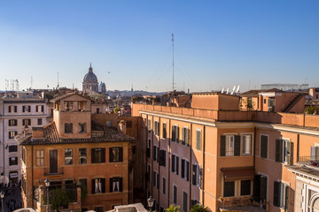 Fototapeta na wymiar Rome - Street view from Pincio promenade