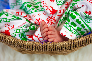 christmas baby feet