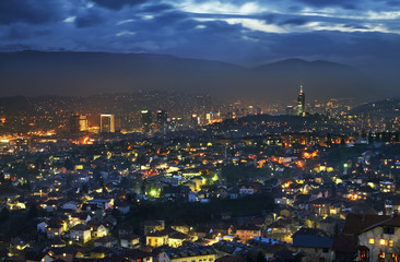 Panoramic view of Sarajevo. Bosnia and Herzegovina 