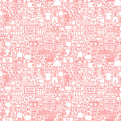 Black Friday Cyber Monday Seamless Pattern