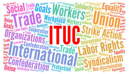 Fototapeta premium ITUC word cloud 
