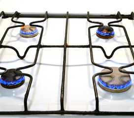 The old gas stove.