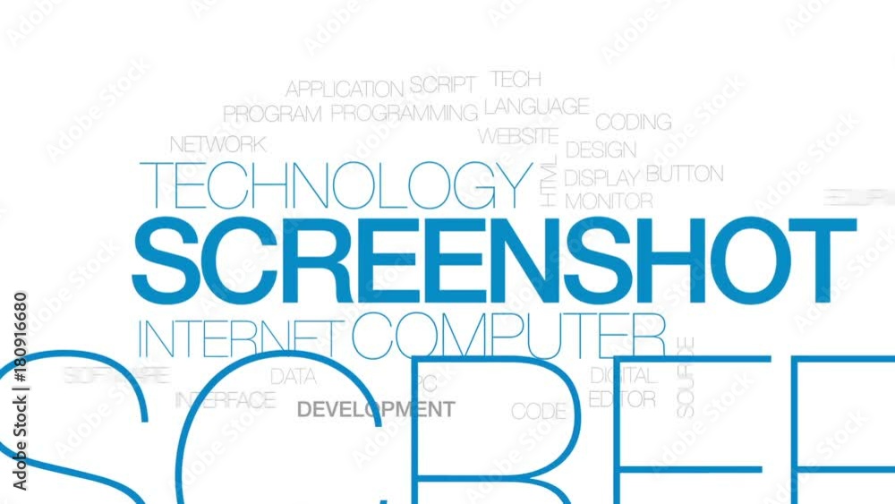 Poster screenshot animated word cloud, text design animation. kinetic typography.