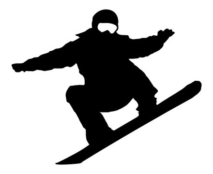 Snowboarder Vector Silhouette