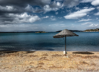 A cloudy view of the ancient city of Erythrai, near Cesme