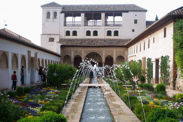 Obraz premium The Alhambra Granada Spain Europe - The palace is a world wonder, during spring time