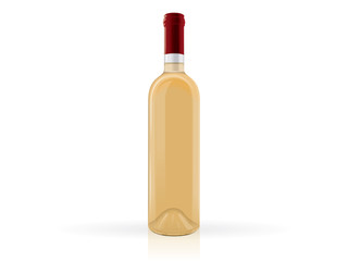 transparent bottles of wine mock up vector template