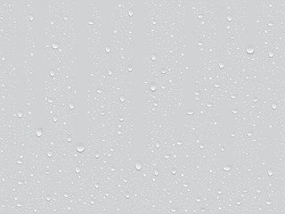 transparent drop on a gray background