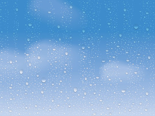 transparent drop on a window