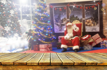 Fototapeta na wymiar Christmas background table