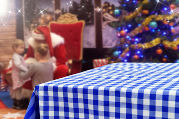 Christmas background table